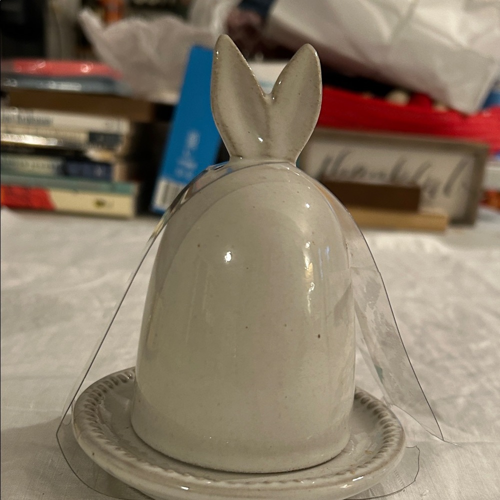 Hearth & Hand White Bunny Bell Jar